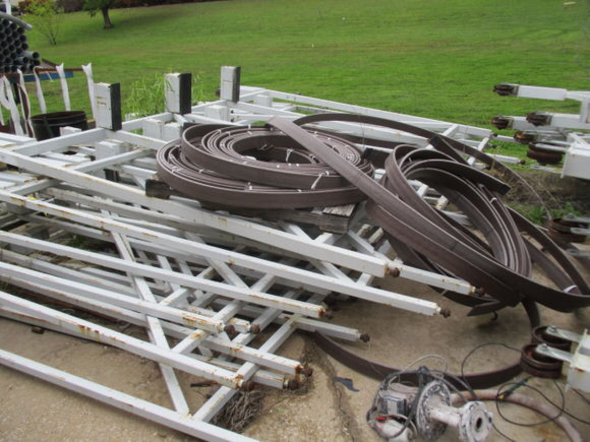 ASSORT RACKS, TABLES, CONDUIT, SCISSOR LIFT, SOLD AS SCRAP - Image 6 of 16