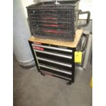 HUSKY PORTABE TOOL CHEST W/ ASSORT TOOLS & MISC