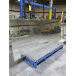 GLASS RACK, APPROX 82" X 72"HT W/ 4' X 10' X 1/4" MIRROR GLASS