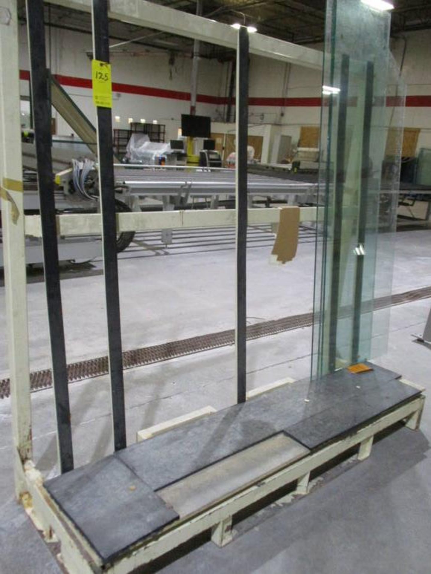 GLASS RACK, APPROX 84" X 84" HT W/ ASSORT GLASS