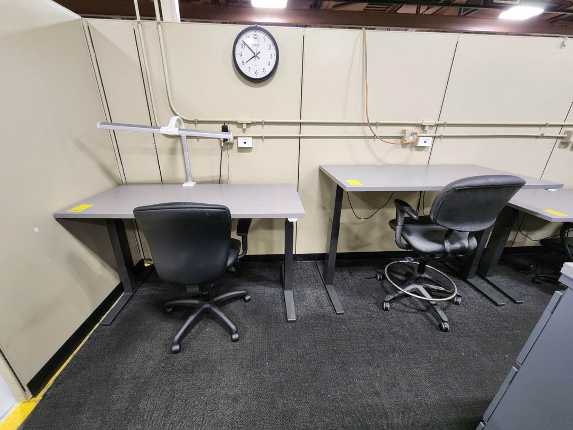 (4) Ele Work Stations W/ Chairs - Image 2 of 7