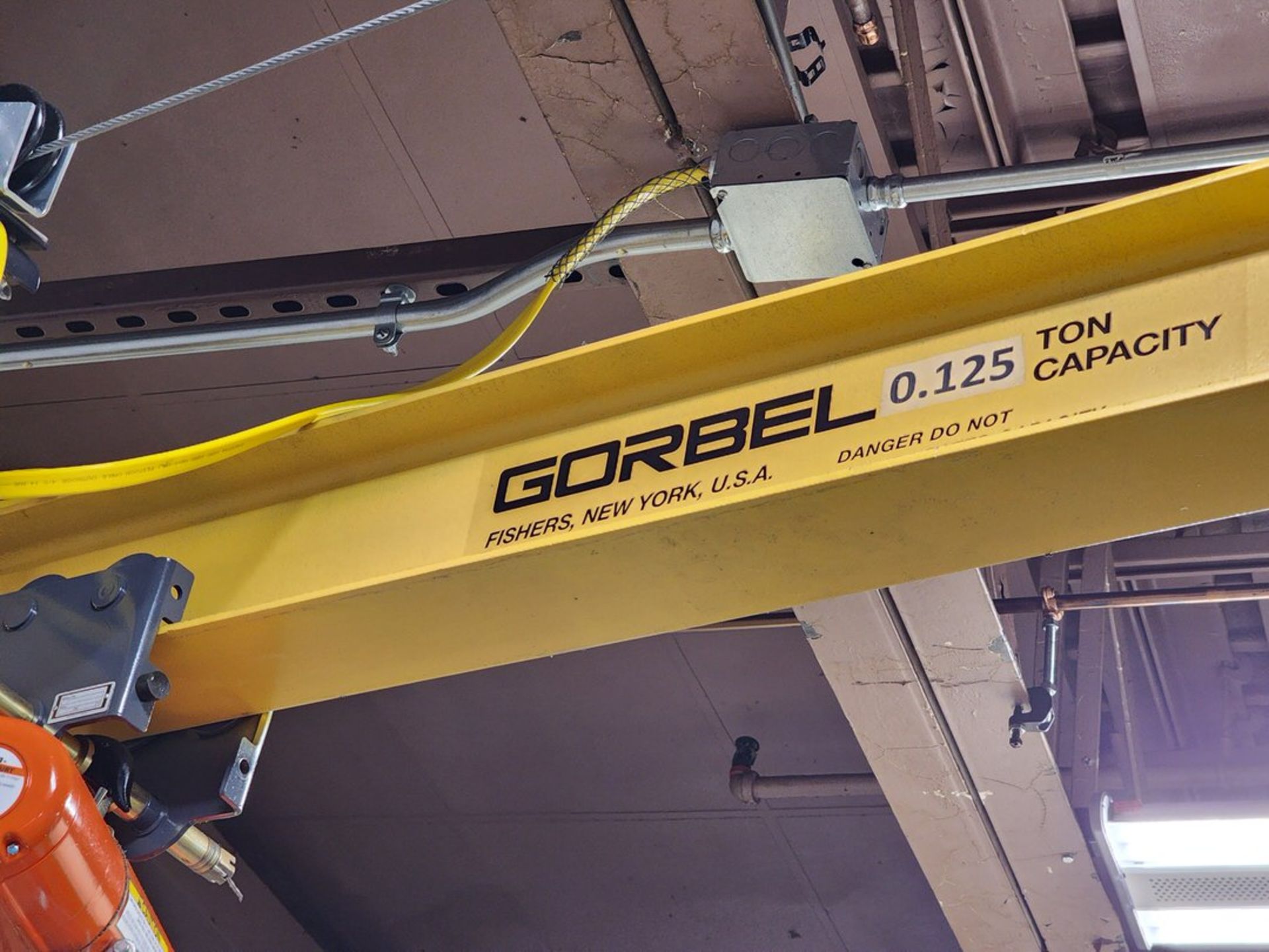 Gorbel .125 Ton Jib Crane 96"L x 108"H; W/ Hvy Safety Duty Switch - Image 5 of 7