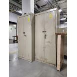 (2) 2-Door Material Lockers