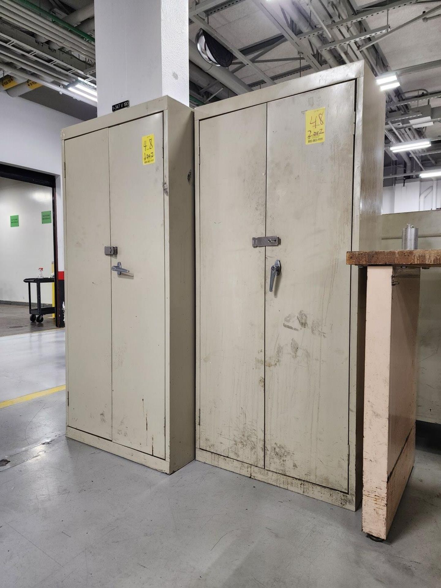 (2) 2-Door Material Lockers