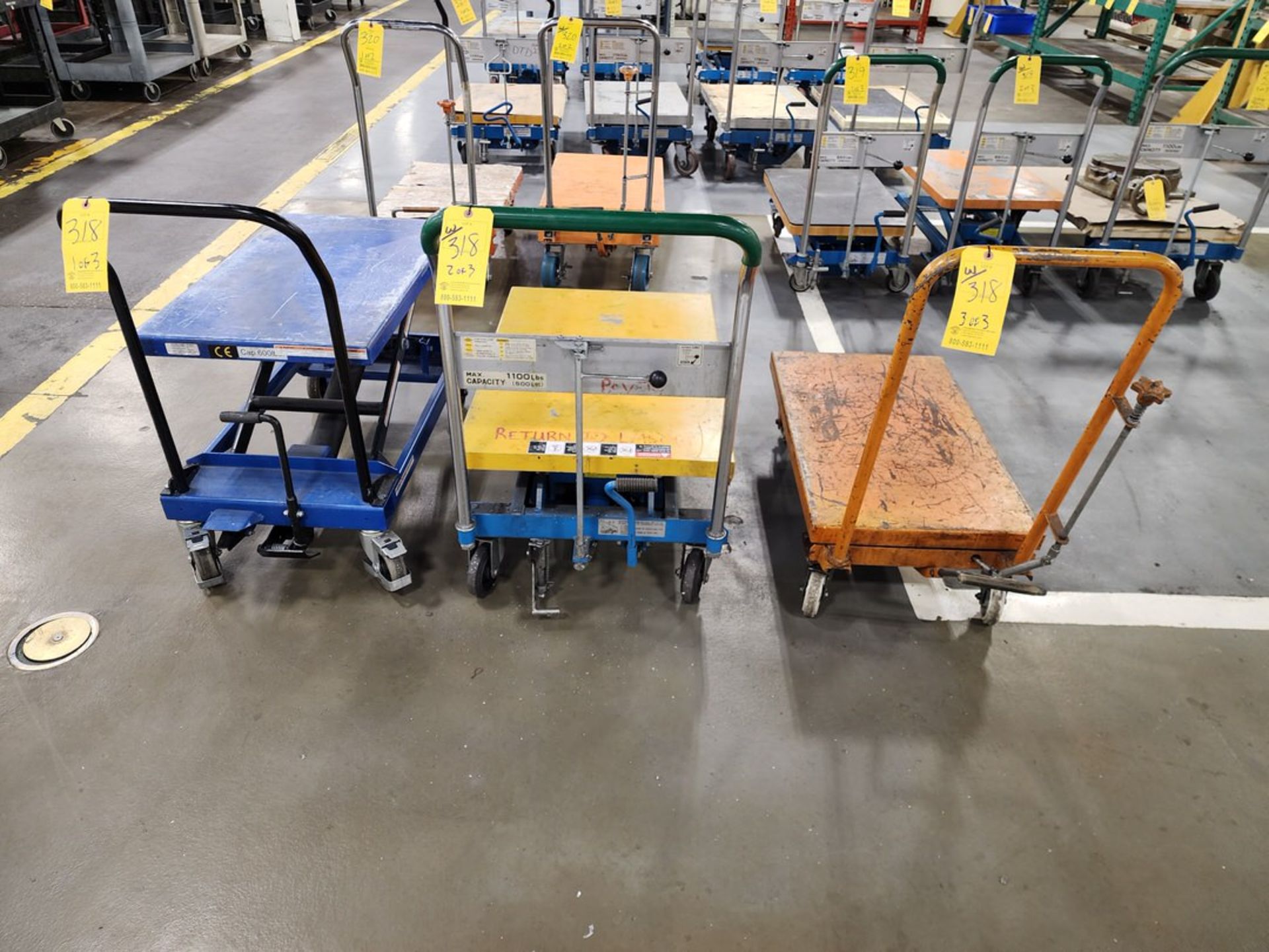 (3) Assorted Lift Tables