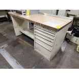 Desk W/ Fan; W Rolling Tool Cart