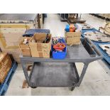 (2) Rolling Material Carts W/ Material Bin W/ Contents