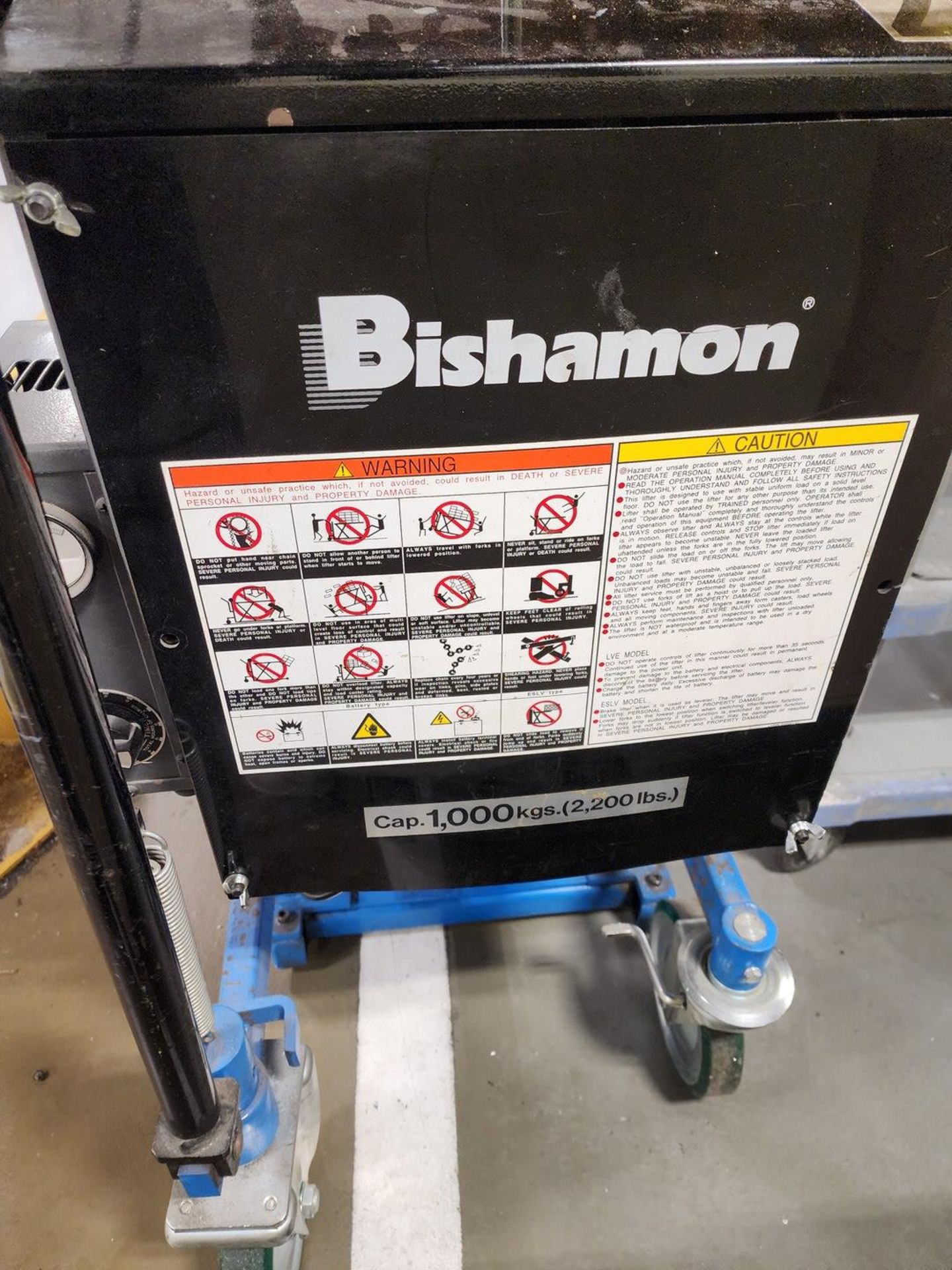 Bishamon LV100E Ele Lift 2200lb Cap. - Image 6 of 7