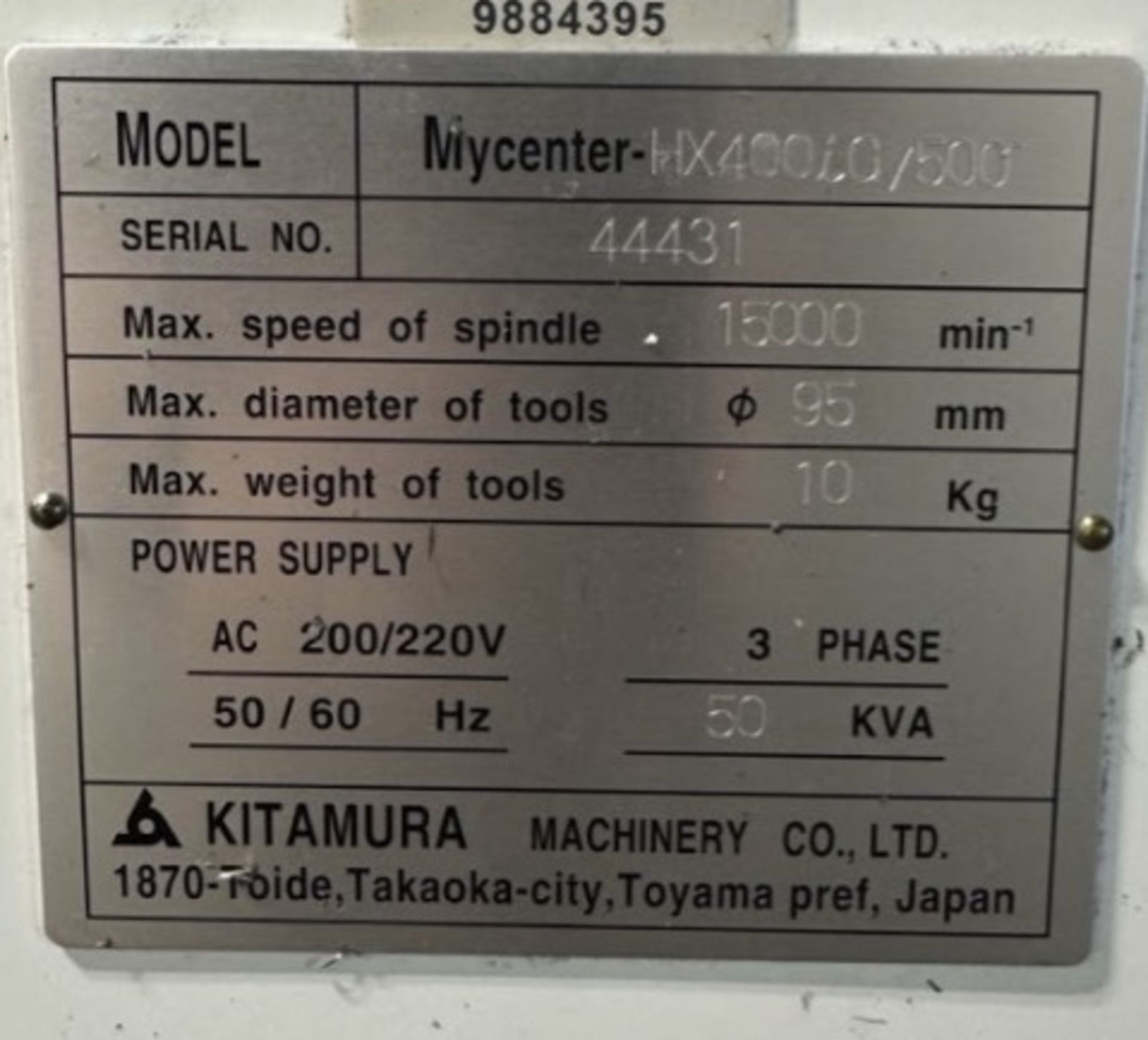 2018 Kitamura Mycenter HX400iG/500 Horizontal Machining Center - Image 7 of 7