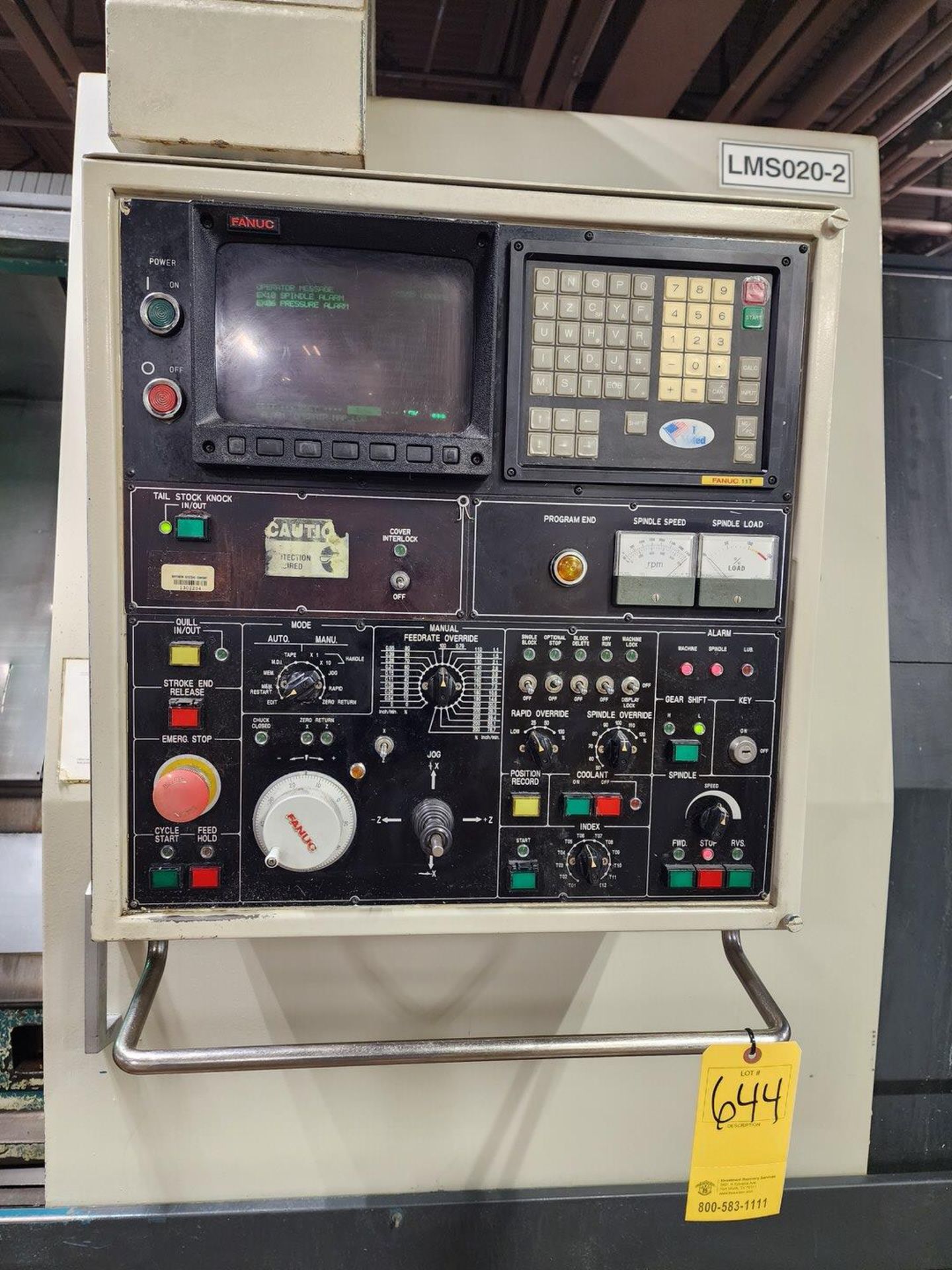 Nakamura Slant 3 CNC Turning Machine W/ Fanuc Controller, 12-Tool Turret Station (Asset# 1302204) - Image 8 of 17