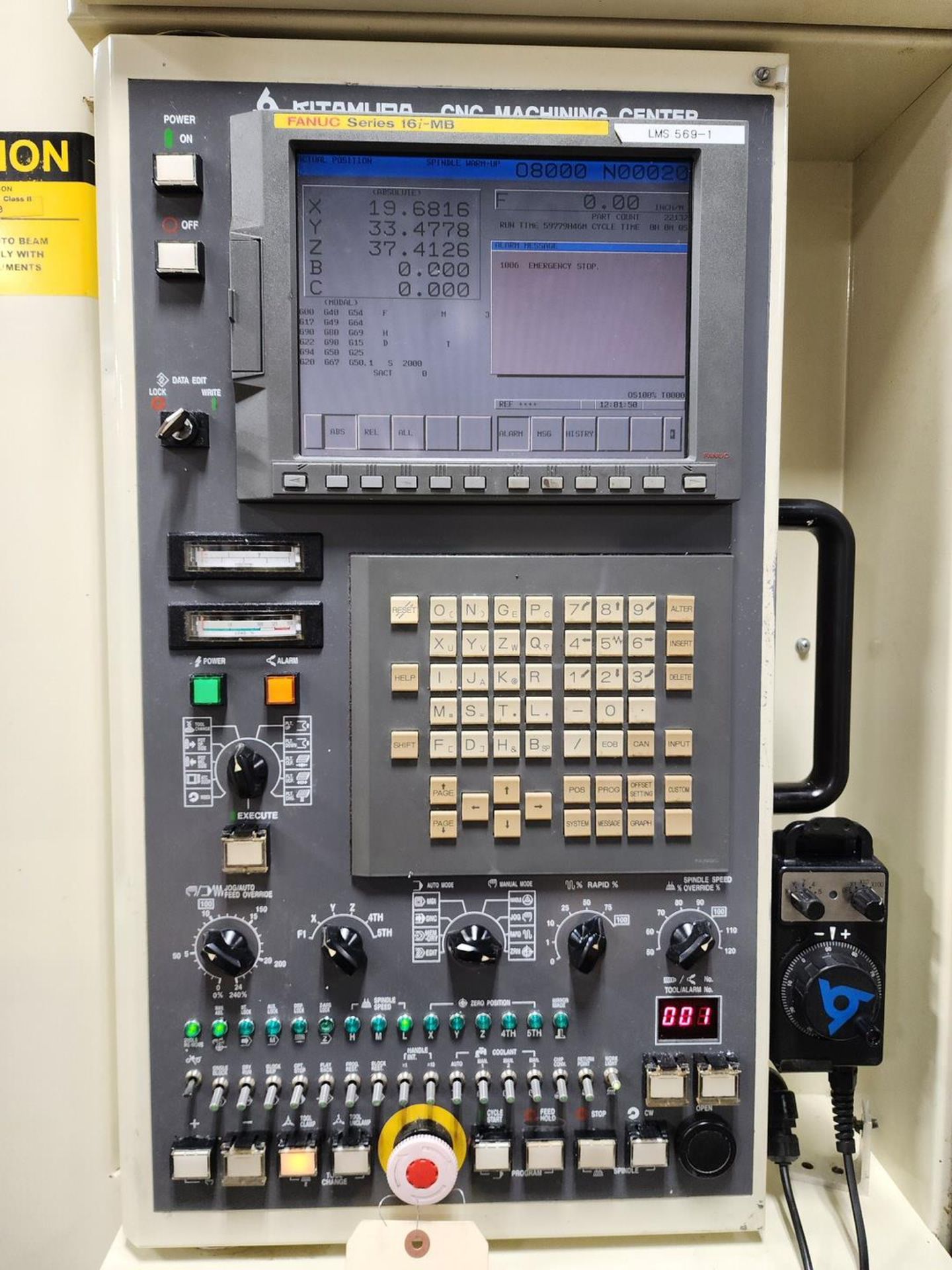 2005 Kitamura HX500i Horizontal Machining Center W/ Fanuc Series 16i-MB; 12,000 Spindle Speed - Image 6 of 19