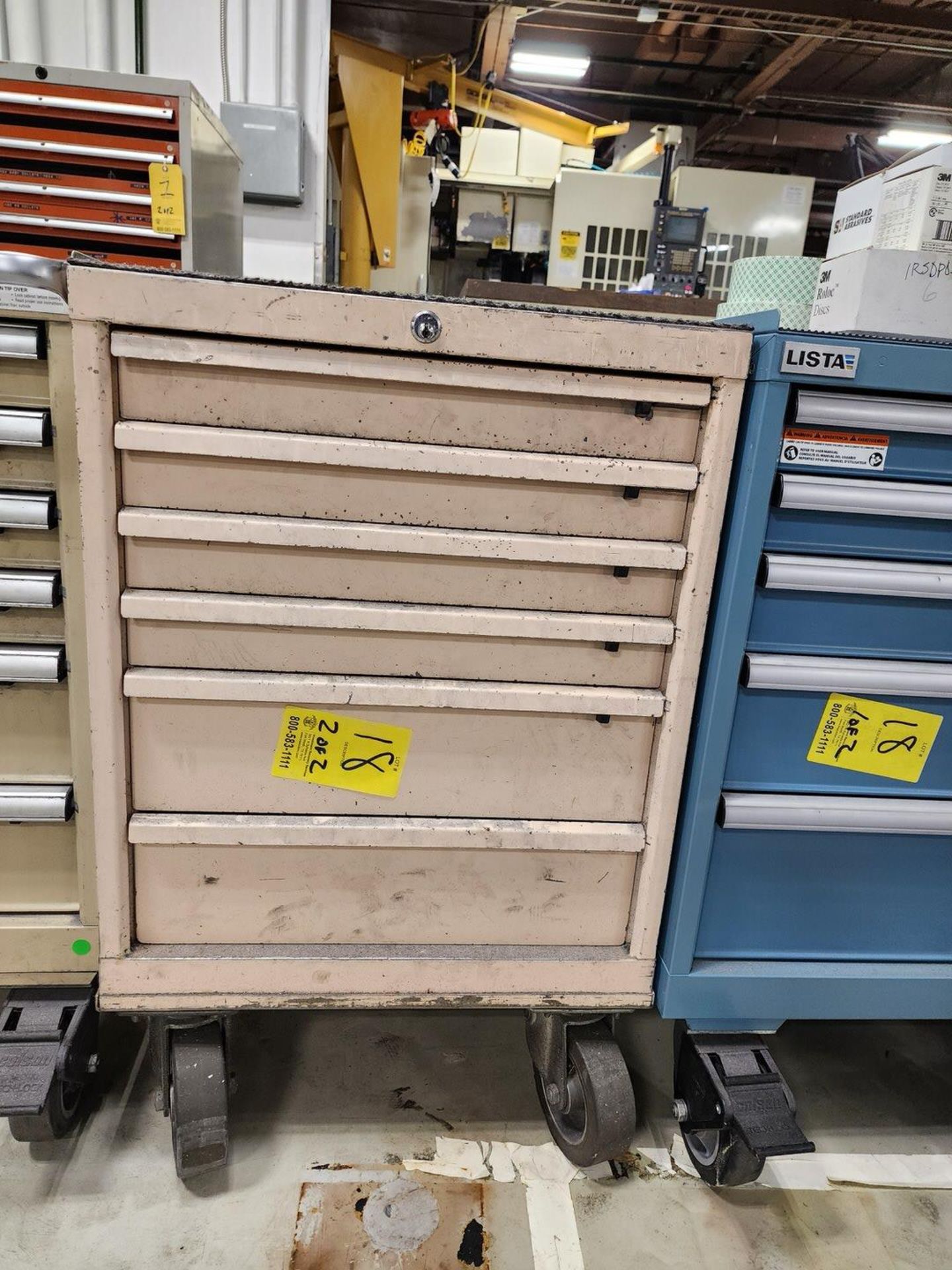 Lista (2) Rolling Modular Tool Cabinets W/ Contents - Bild 5 aus 6