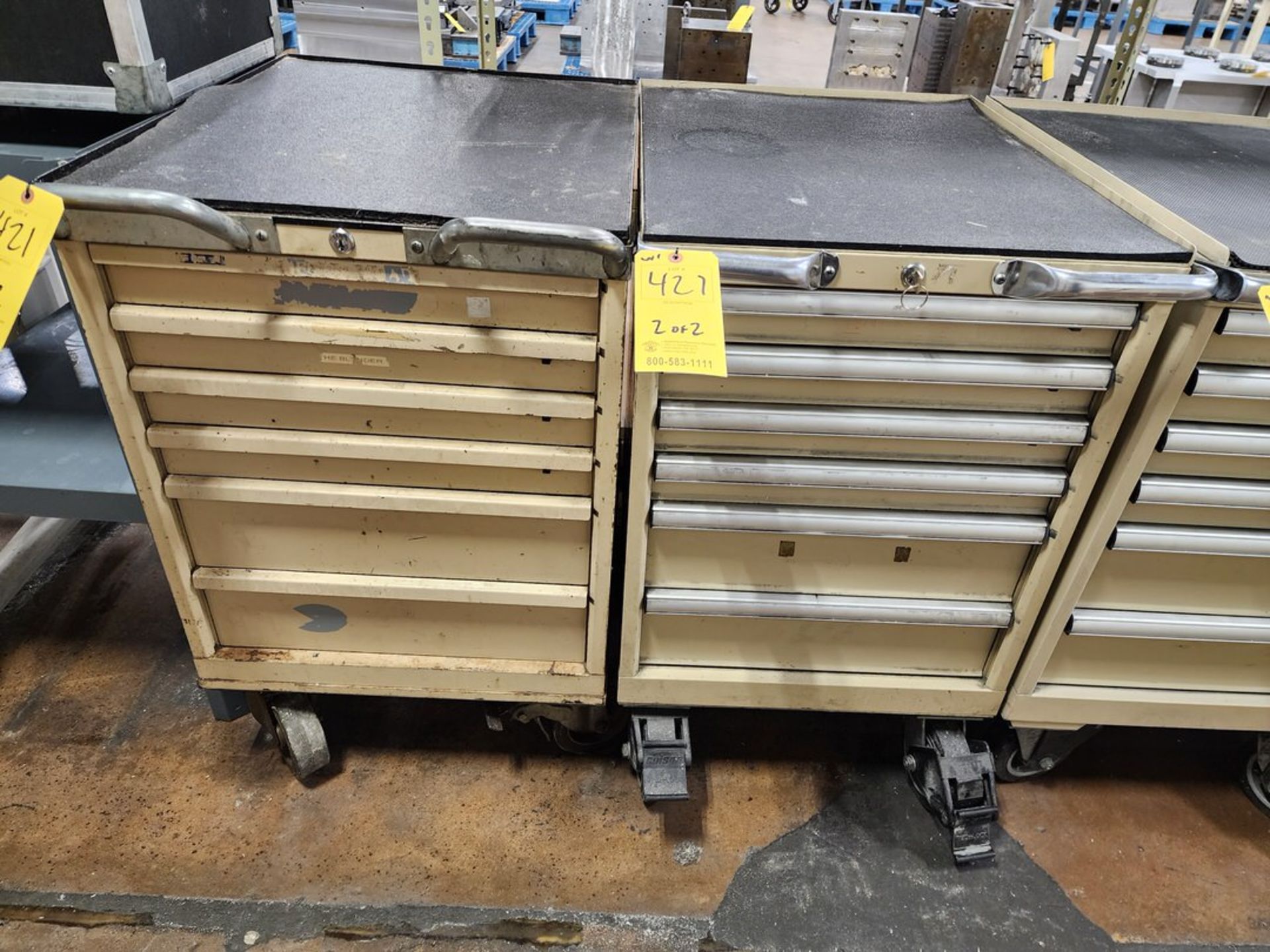 (2) Rolling Modular Tool Cabinets