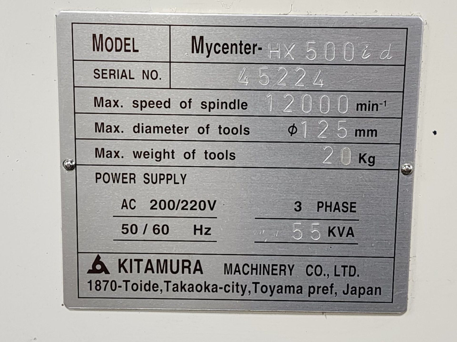 2006 Kitamura XL500ID Horizontal Machining Center W/ Fanuc Series 16i-MB Controller, 12,000 Spindle - Image 15 of 17