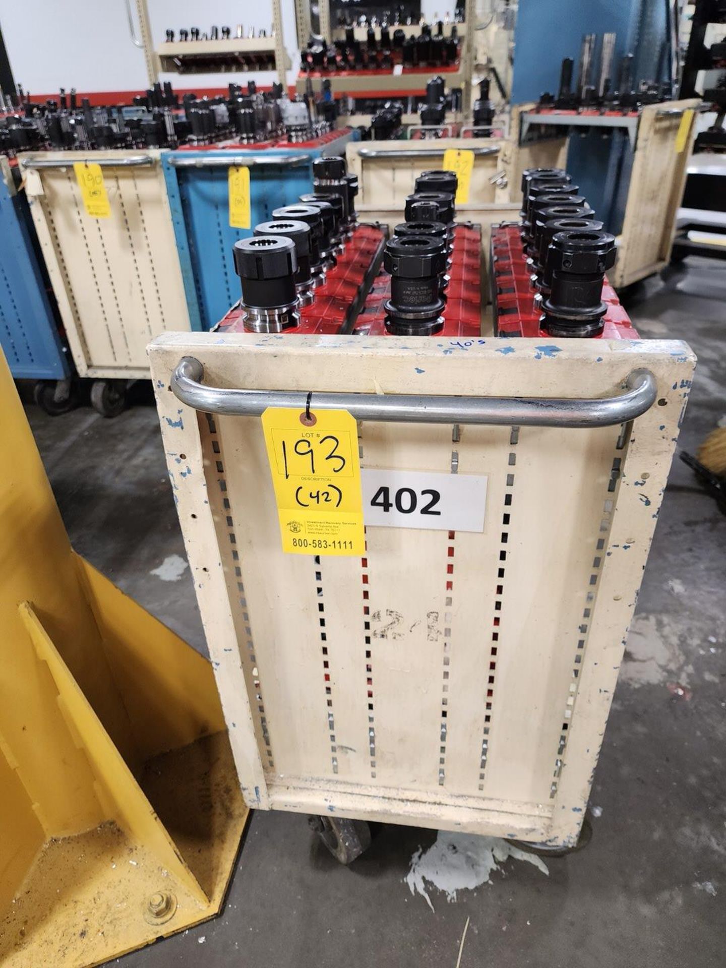 (42 Appr.) Cat 40 Tapers W/ Cart