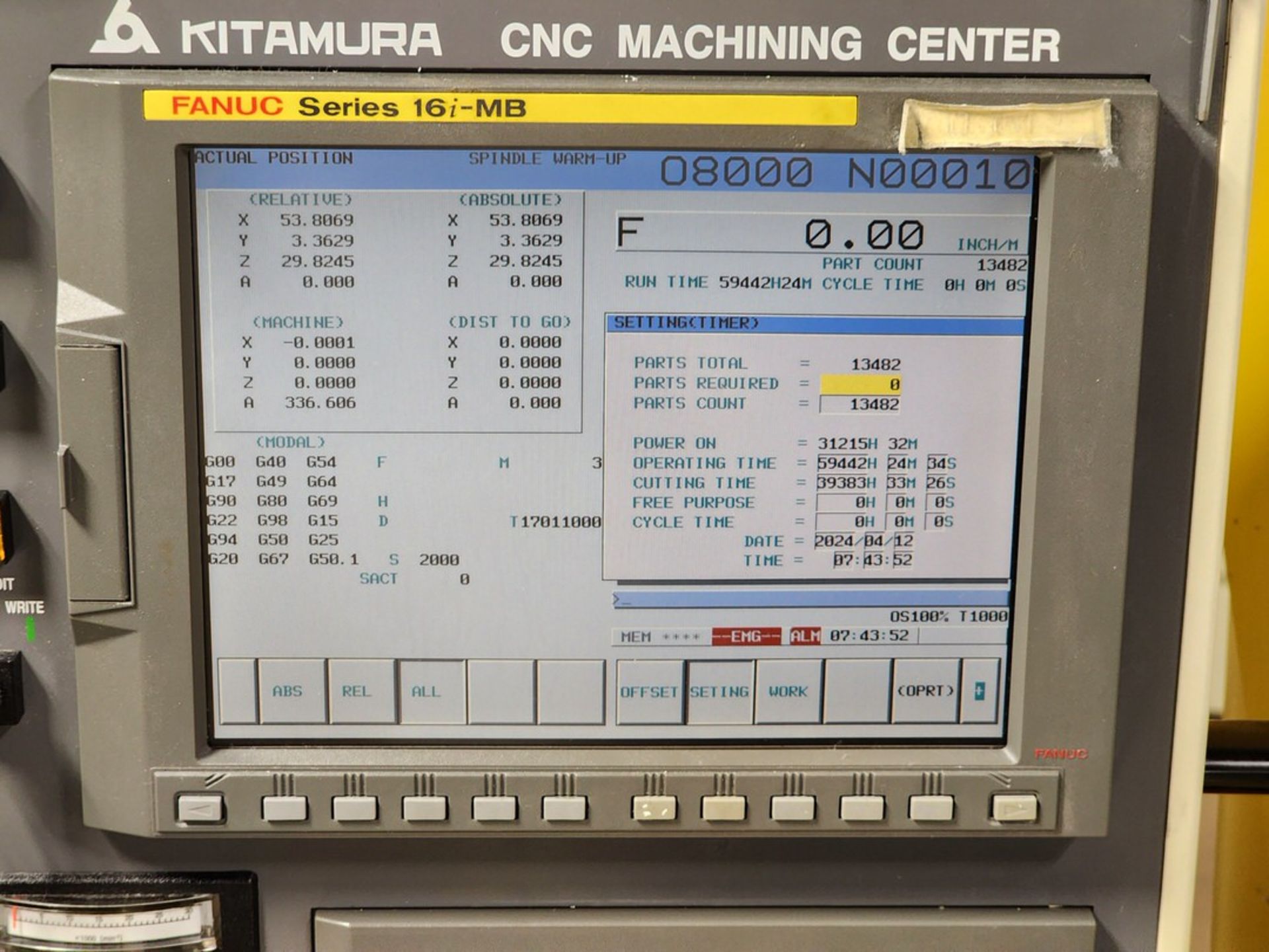 2008 Kitamura 7HiF Vertical Machining Center W/ Fanuc Series 16i-MB; 30,000 Spindle Speed; - Image 23 of 23