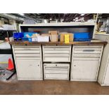 Lista 4-Bin Modular Work Station Desk W/ Lista Material Cabinet
