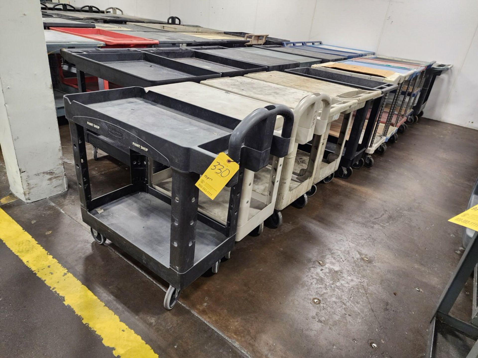 (10) Rolling Material Carts - Image 2 of 2