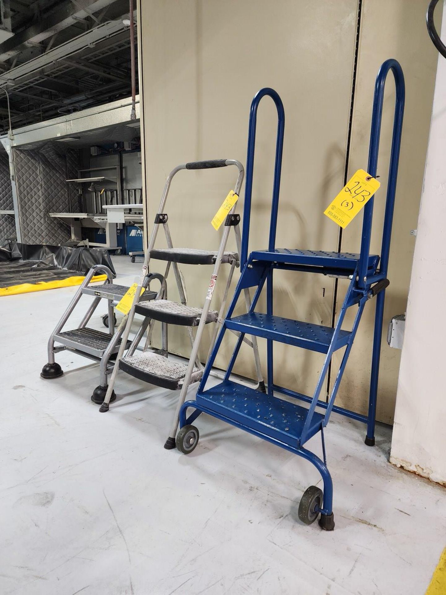 (3) Assorted Rolling Step Ladders - Image 2 of 3