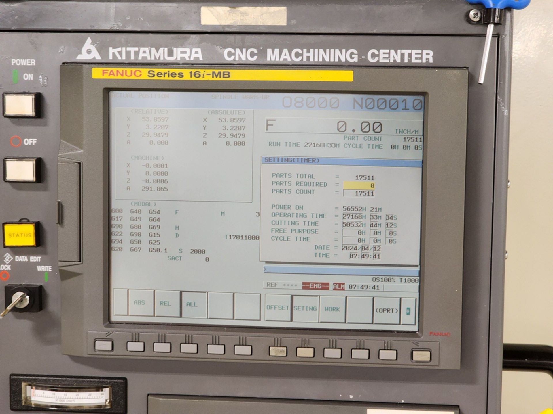 2005 Kitamura 7HiF Vertical Machining Center W/ Fanuc Series 16i-MB; 30,000 Spindle Speed; 60ATC; W/ - Image 25 of 25