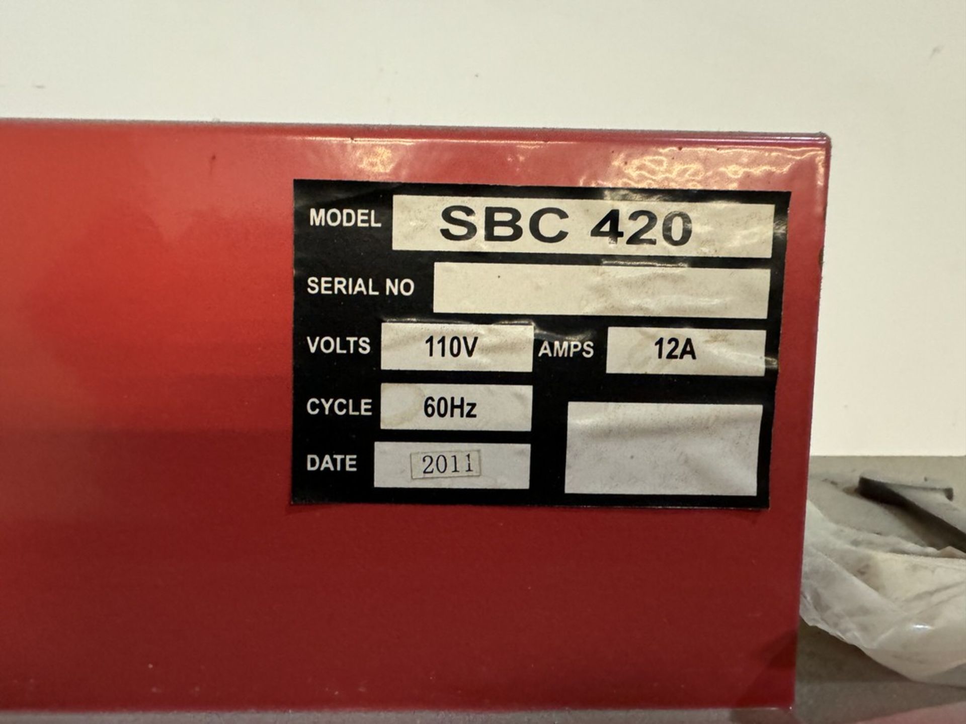 2011 SBC 420 Sand Blast Cabinet - Image 2 of 2
