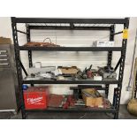 Rack w Cont: Power Tools, Clamps, Misc