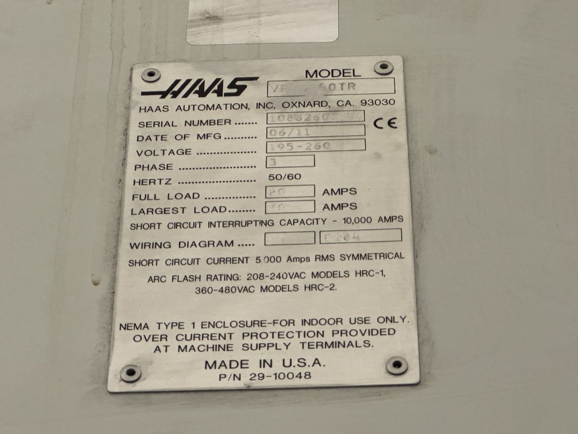 2011 Haas VF 6 TR 5 Axis Vertical Machining Center w/ Tooling - Image 12 of 15