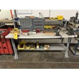 Machine Tool Desk W Cont: Drills, Collets, Tool Holders, Misc As Shown