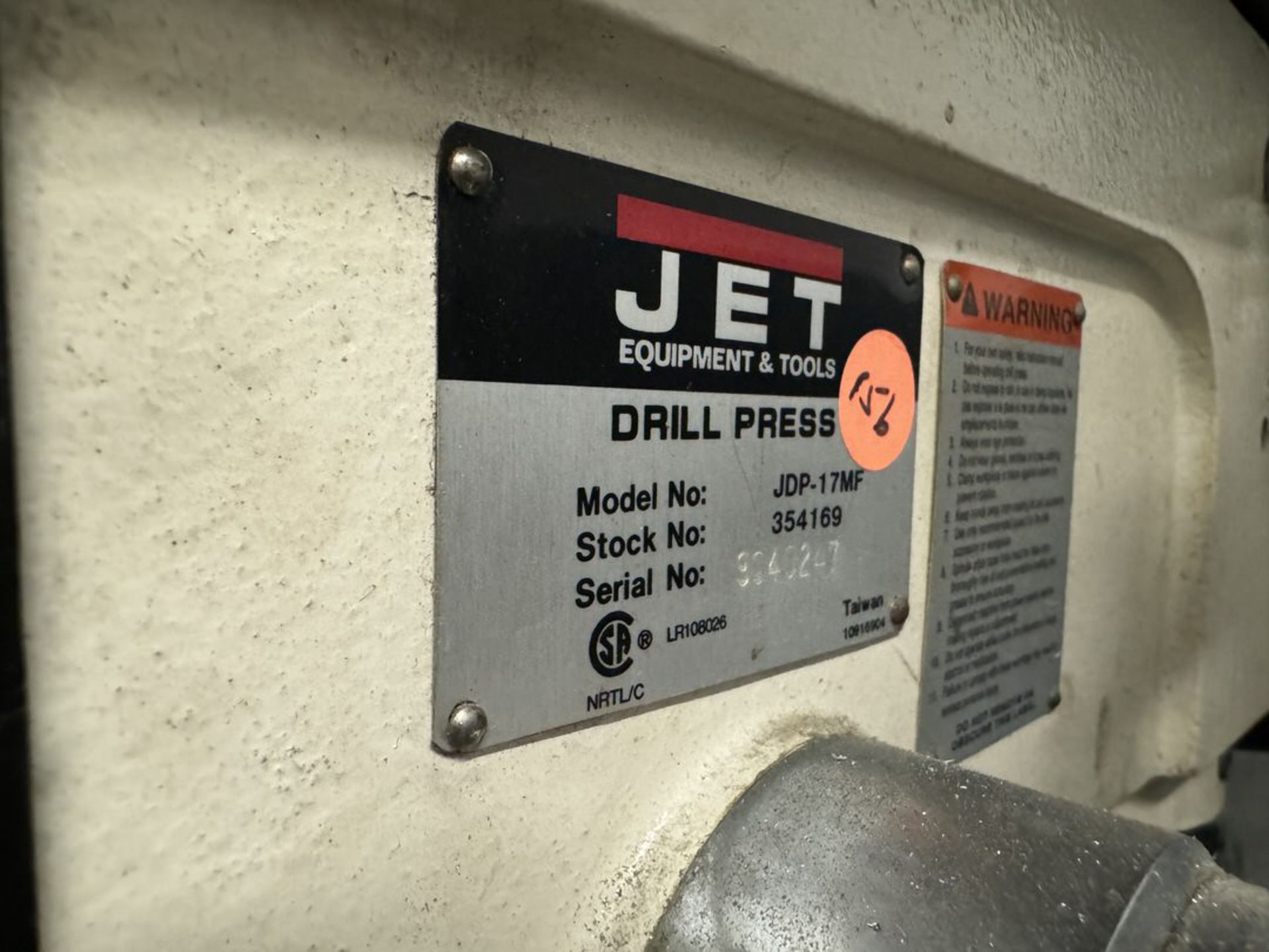 Jet JDP-17MF Drill Press - Image 2 of 2
