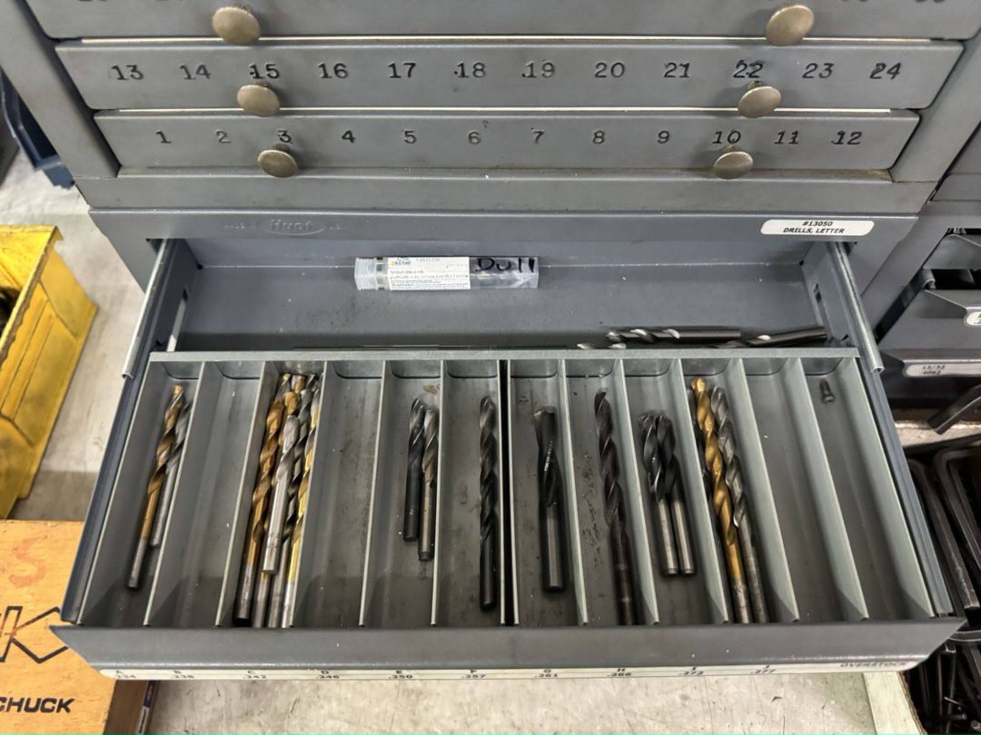 Machine Tool Desk W Cont: Drills, Collets, Tool Holders, Misc As Shown - Image 5 of 16