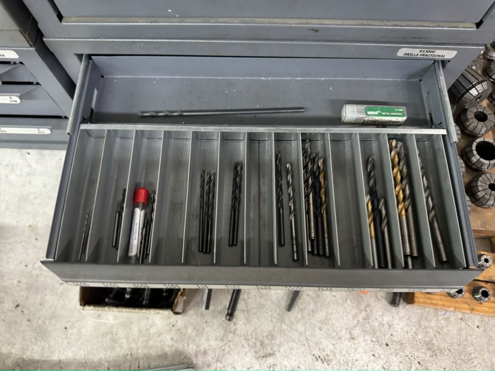 Machine Tool Desk W Cont: Drills, Collets, Tool Holders, Misc As Shown - Image 11 of 16