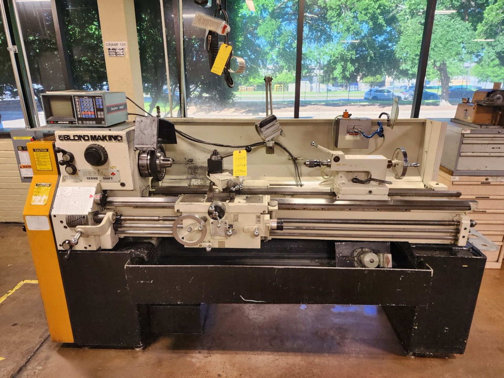 Leblond Makino 15" Regal Precision Engine Lathe W/ Acu-Rite Controller; 2-1/4" Thru Hole; W/ 4-Bin