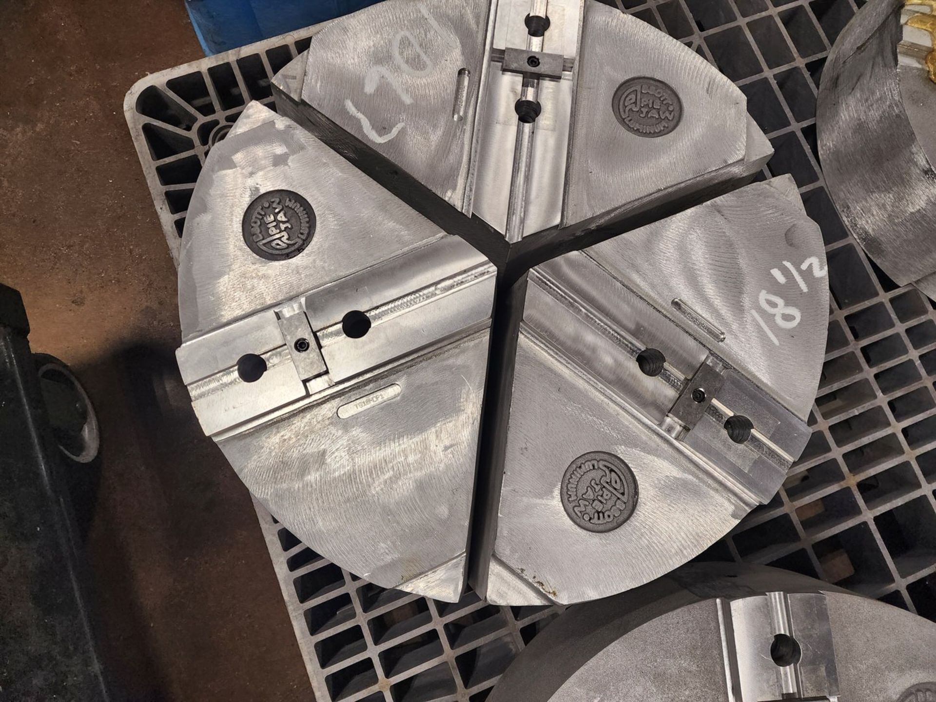 (4) Assorted Chucks (1) 18" Pie Jaw Chuck; (2) 18"; (1) 15-1/2" - Image 3 of 7