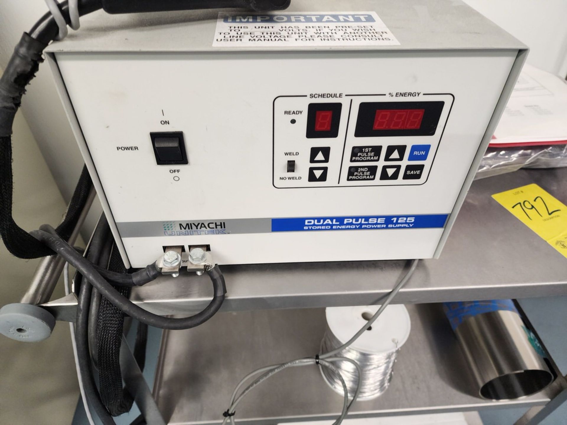 Miyachi Dual Pulse 125 Stored Energy Resistance Welding Power Supply W/ Contents - Image 9 of 9