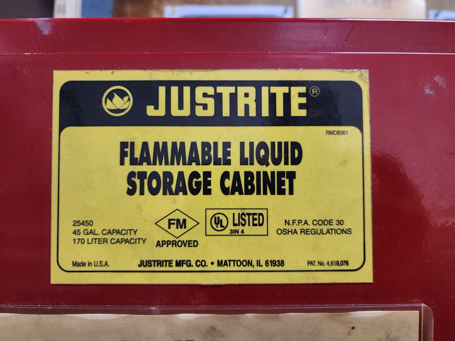 Just-Rite 45gal Flammable Cabinet - Image 3 of 3