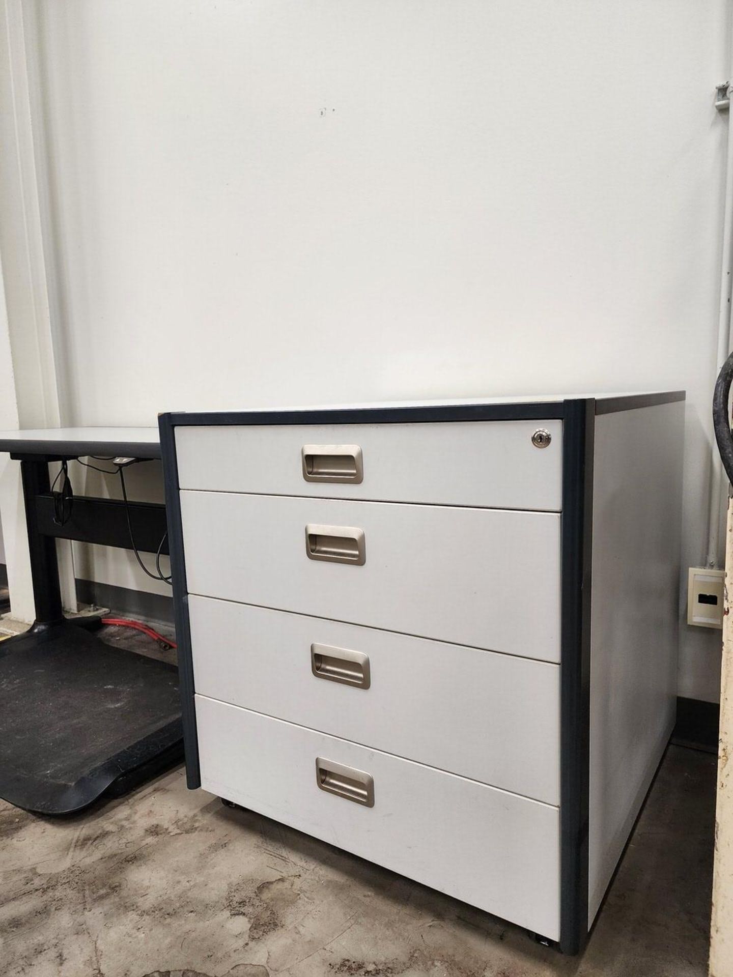 (3) Ele Work Desks W/ Material Cabinet - Image 6 of 7