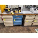 3-Bin Work Desk W/ Tooling (Contents On Top Excluded)
