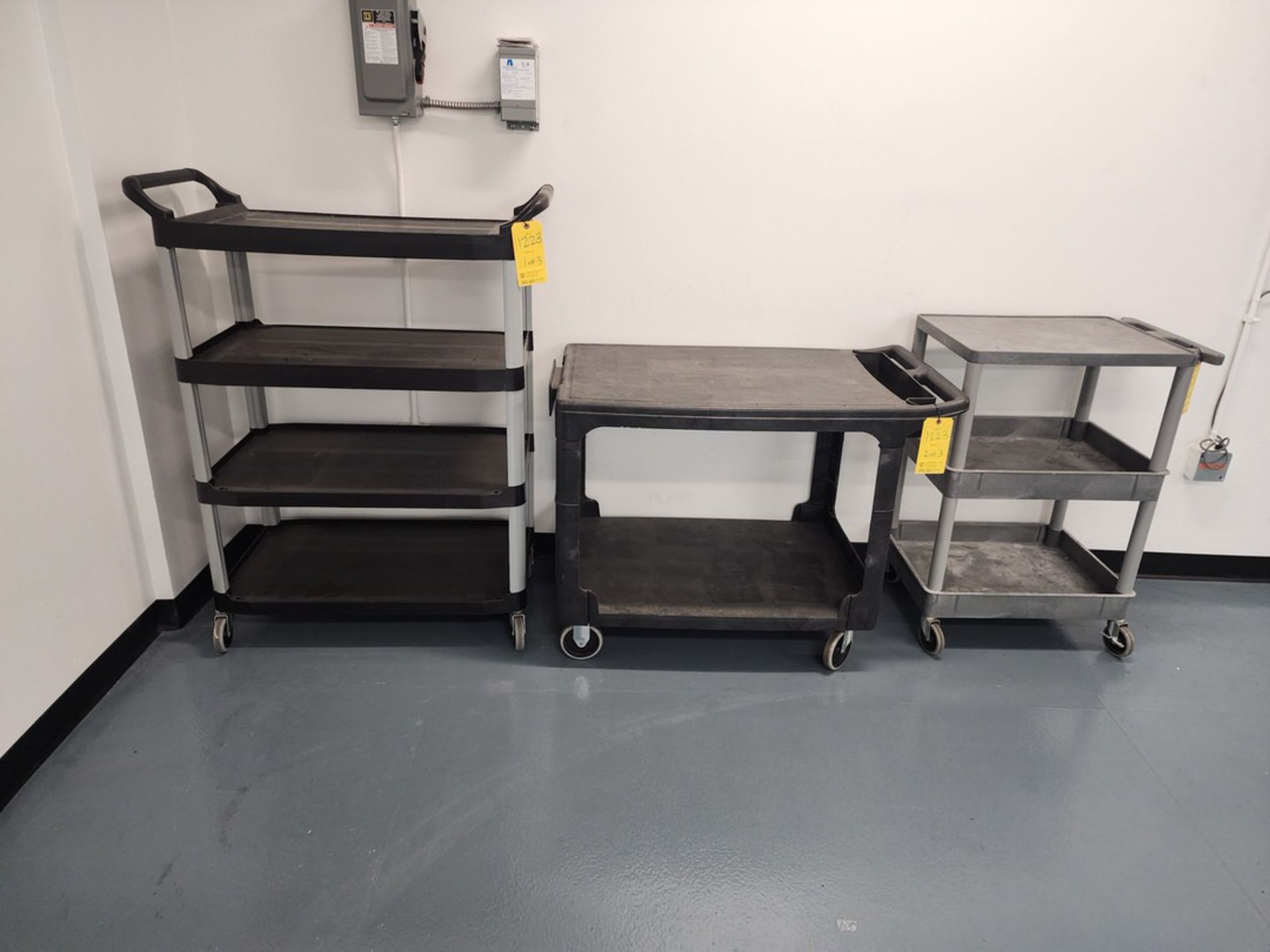 (3) Assorted Rolling Material Carts