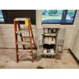 Ladder W/ Rolling Sorbent Kit Cabinet