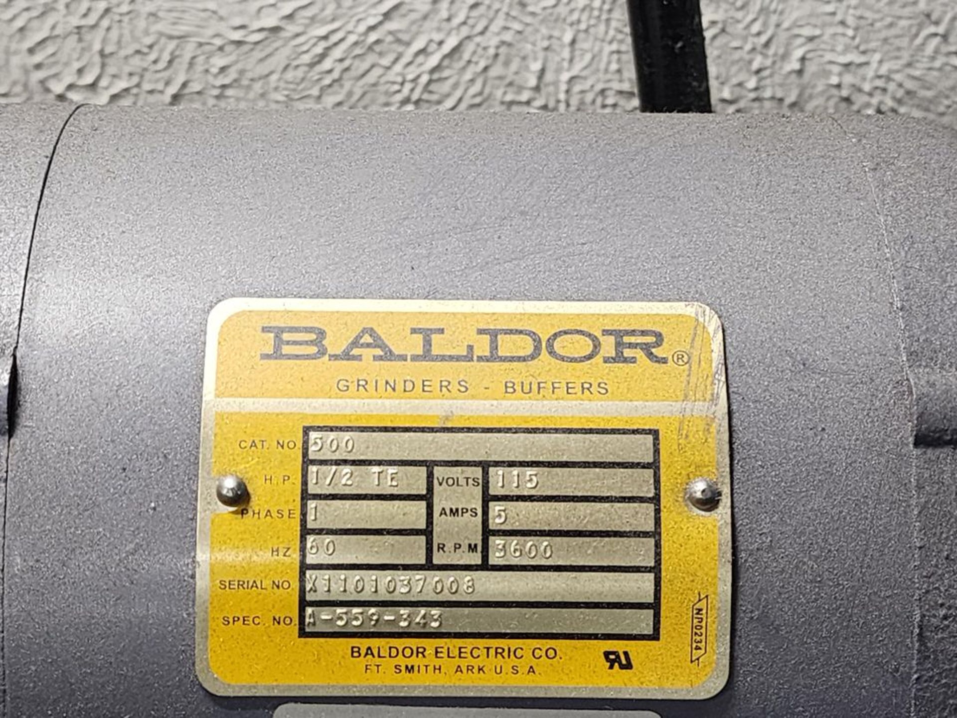 Baldor Grinder/Buffer 1/2HP, 3600Rpm - Image 6 of 6