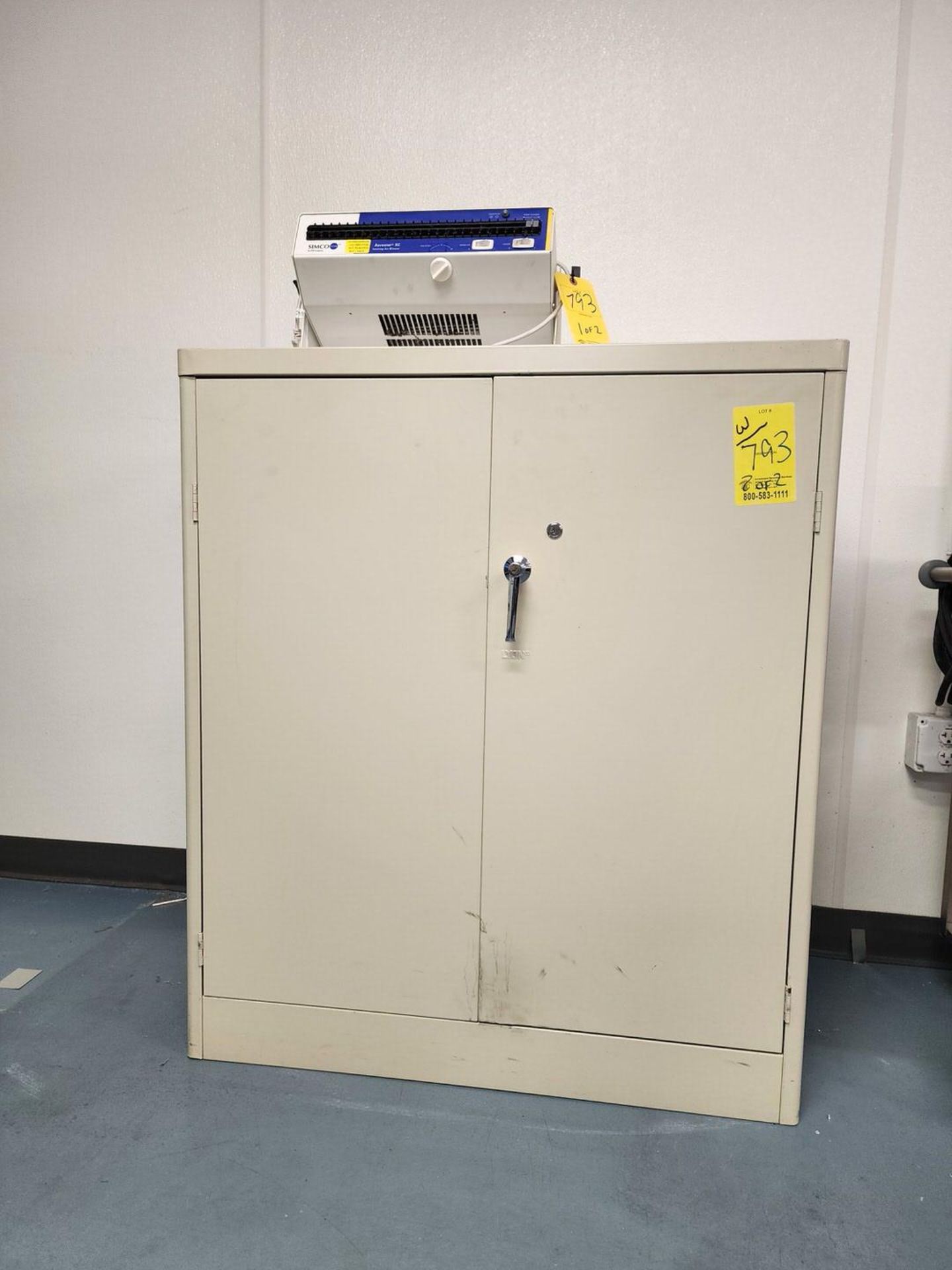 2-Door Material Cabinet W/ Simco Ion Air Blower - Image 2 of 6