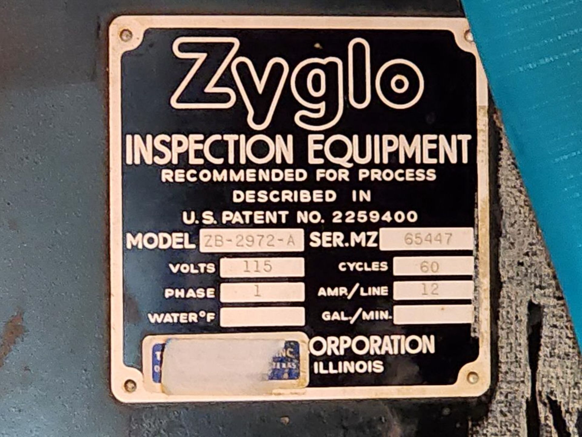 Zyglo Testing Oven W/ Honeywell Controller (Asset# 70607); W/ Magnaflux Inspection Station & - Image 22 of 27