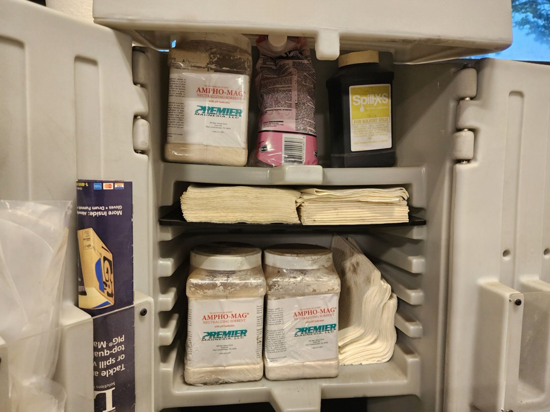 Ladder W/ Rolling Sorbent Kit Cabinet - Image 6 of 9