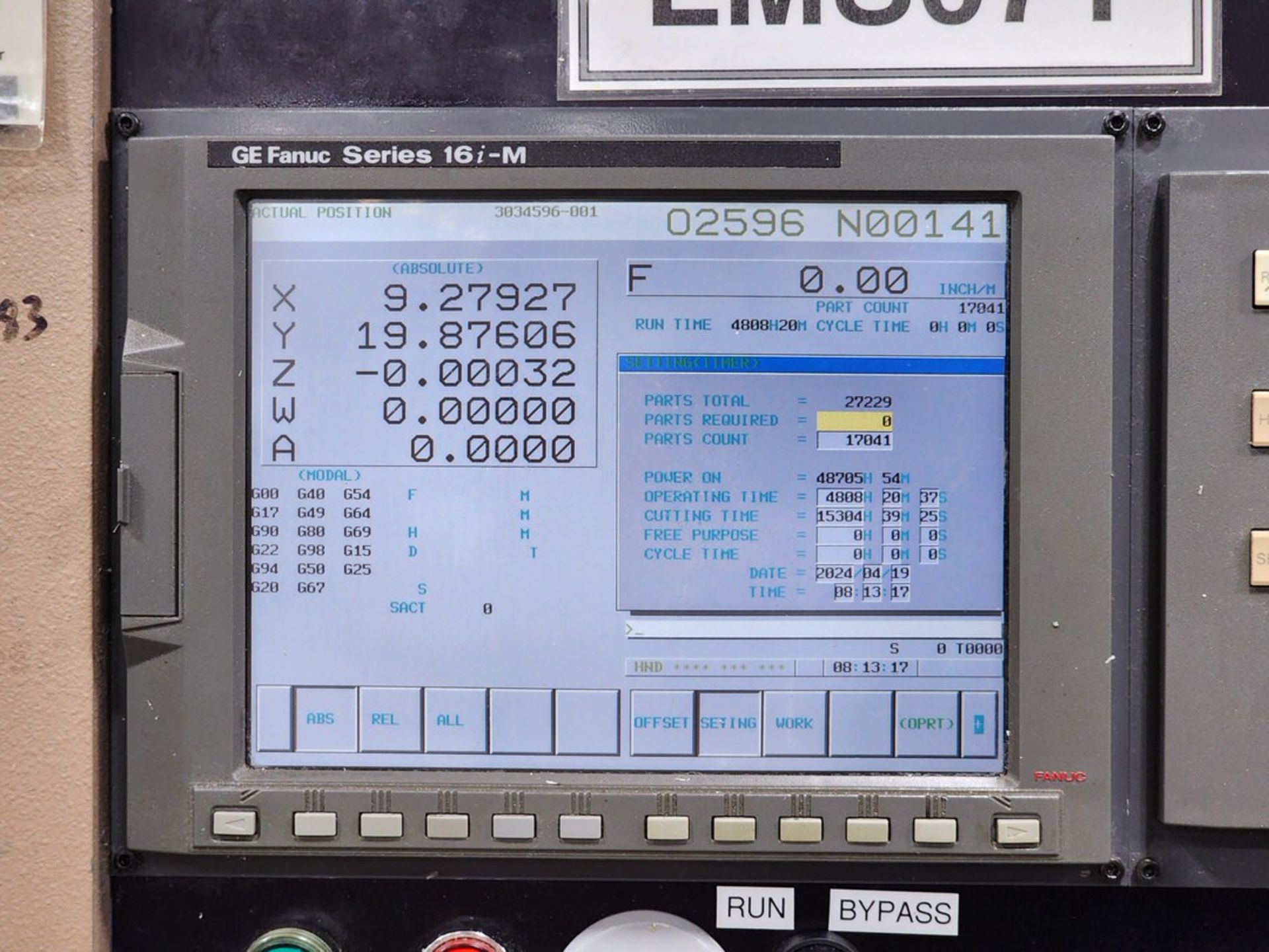 SIP SIP-640 Jig Boring Machine W/ Fanuc Series 16i-M Controller; Cutting Time: 15,304hrs - Image 20 of 36