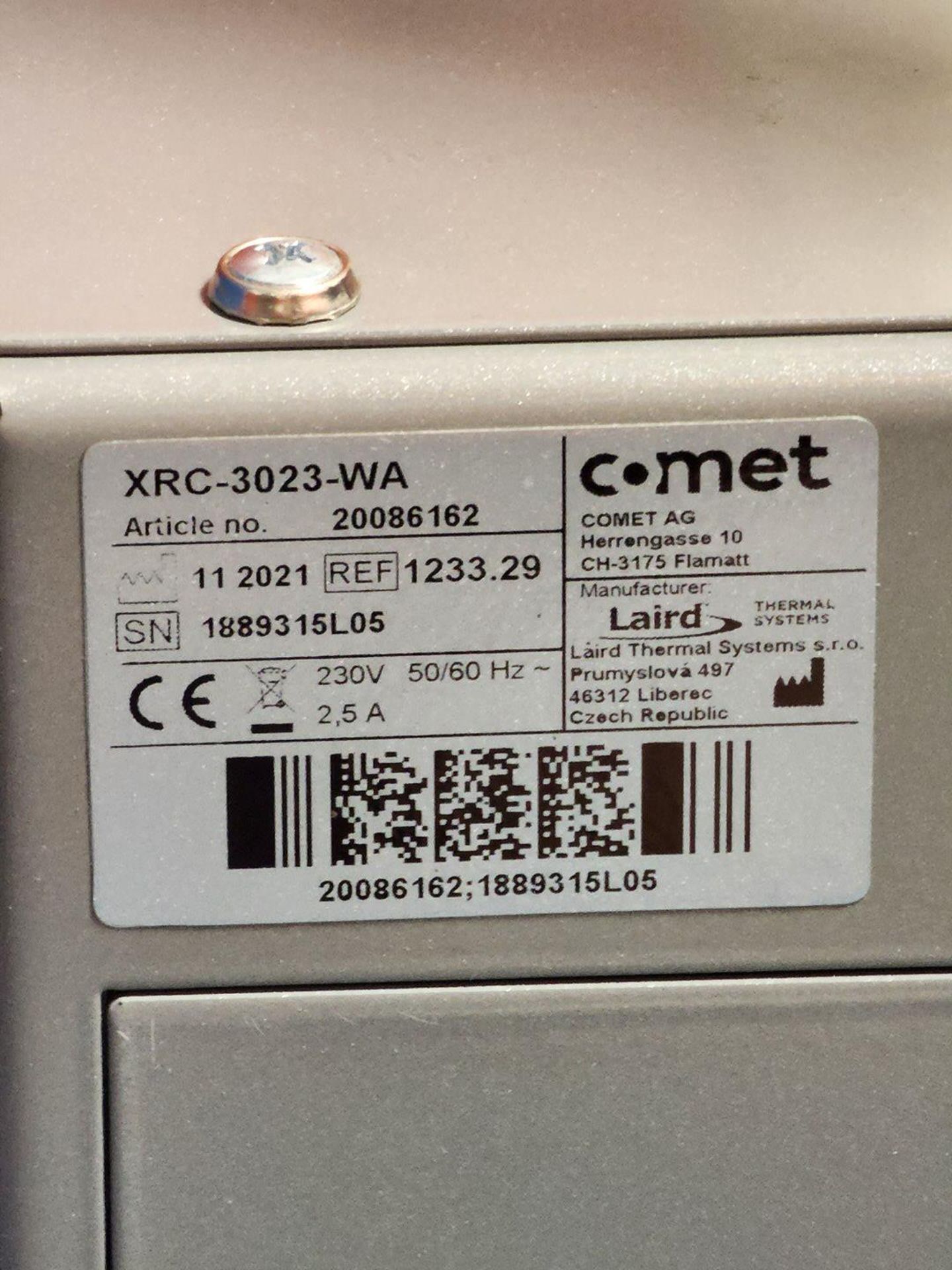 Comet MXR-160/21 Laser W/ Cooling Unit & Furniture - Image 10 of 13