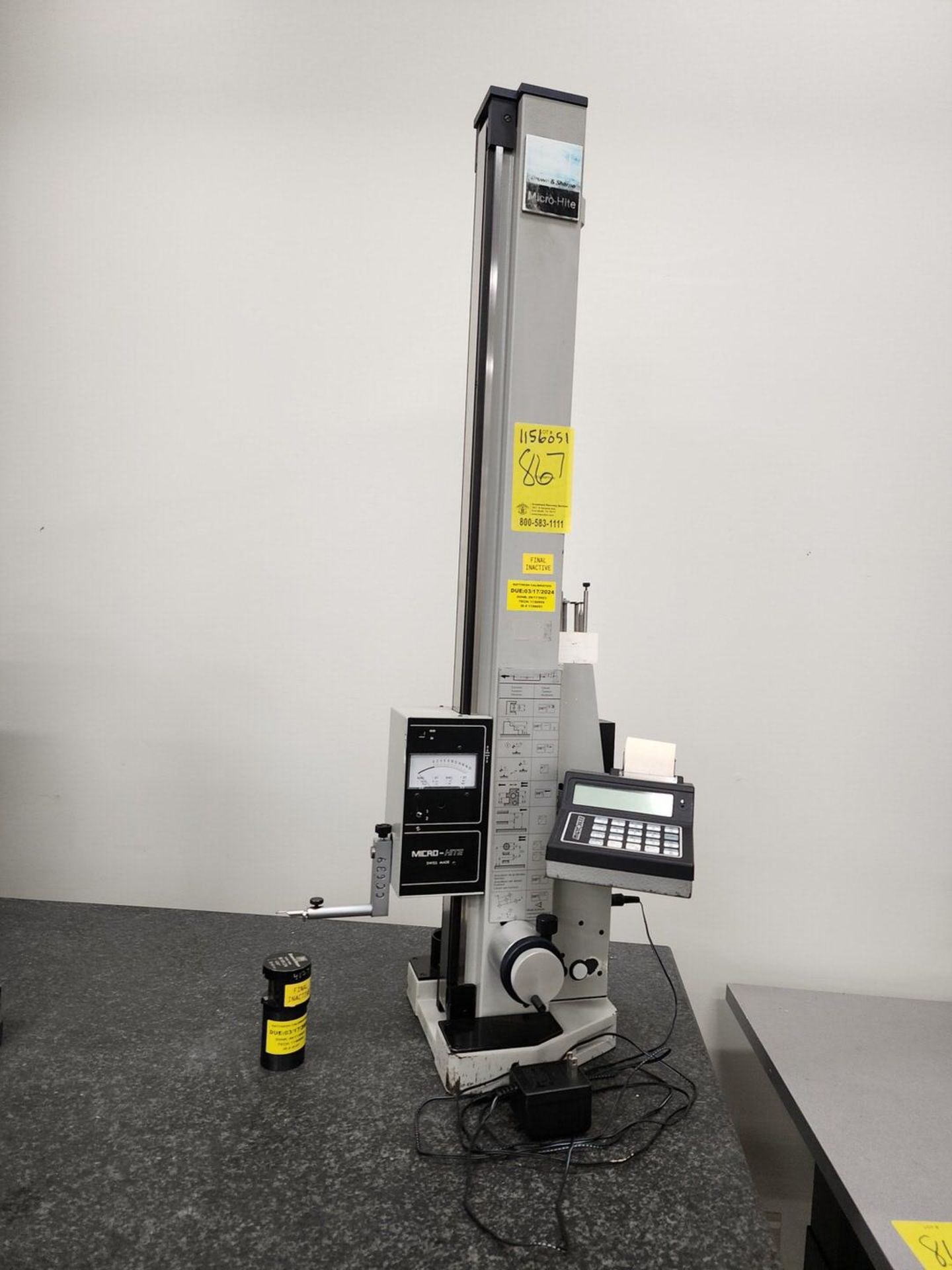 B&S Micro-Hite Height Gage W/ Tooling - Image 3 of 6