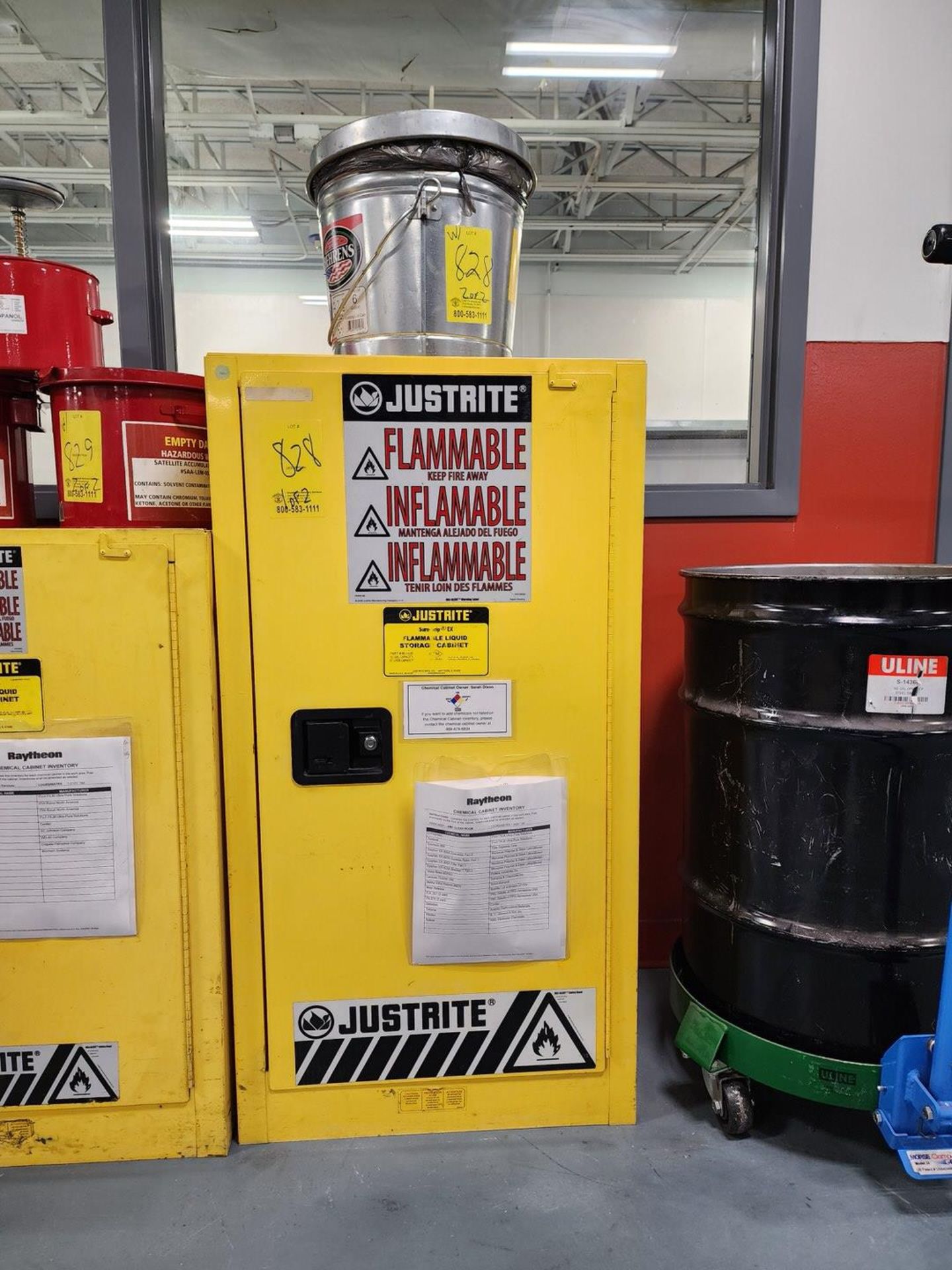 Just-Rite 15gal Flammable Cabinet W/ 6gal Locking Lid Container