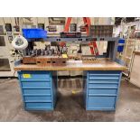 2-Bin Modular Material Cabinet W/ Jig Boring Machine Contents & Other Assorted Contents