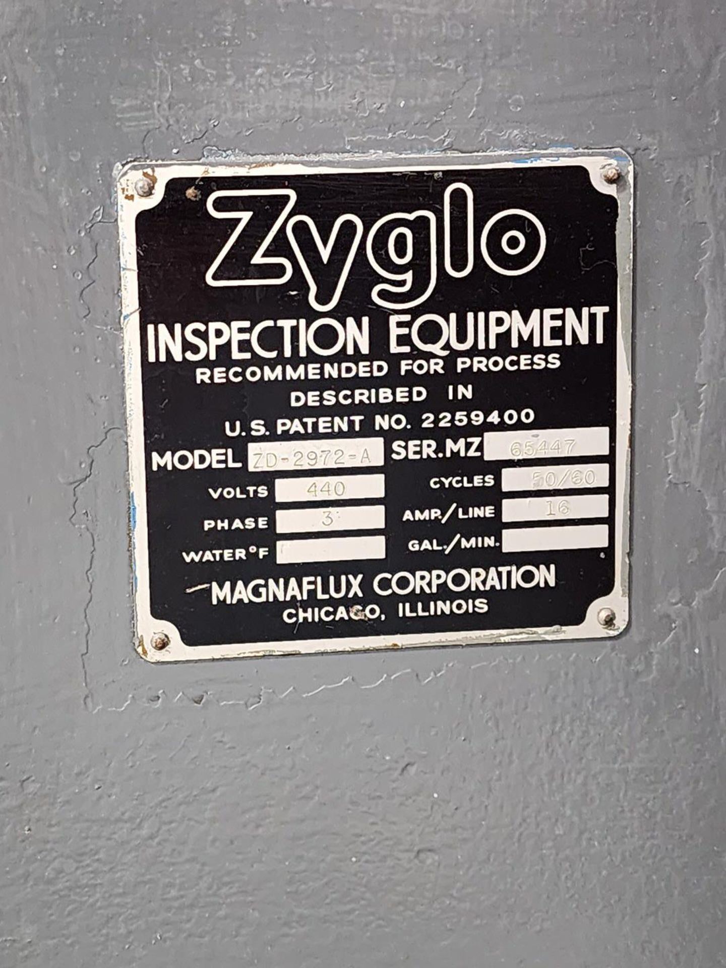 Zyglo Testing Oven W/ Honeywell Controller (Asset# 70607); W/ Magnaflux Inspection Station & - Image 9 of 27
