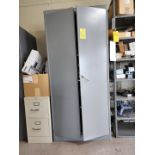 (2) 2-Door Matl. Cabinets W/ Contents